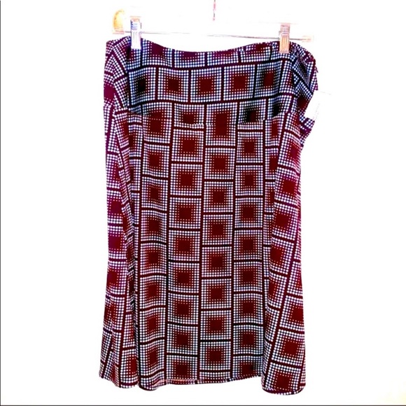 My Michelle Size 14 Square Print Midi Skirt - Picture 1 of 5